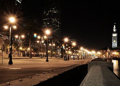 города, улицы, ночь - похожие обои для рабочего стола