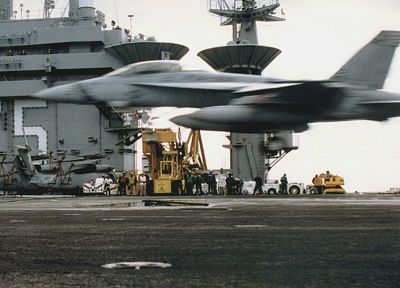самолет, военно-морской флот, транспортные средства, авианосцы, F- 18 Hornet - обои на рабочий стол