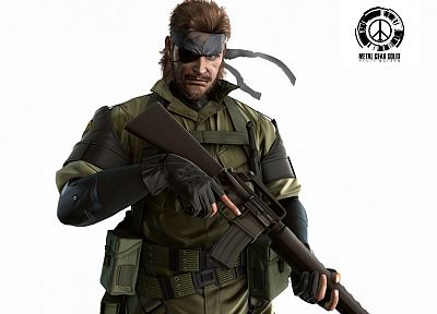 видеоигры, Metal Gear Solid, Peace Walker, Голый Змей, белый фон - случайные обои для рабочего стола