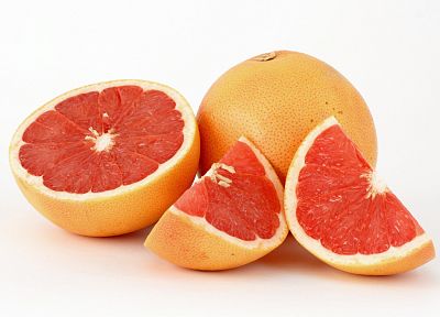 фрукты, грейпфруты, белый фон - случайные обои для рабочего стола