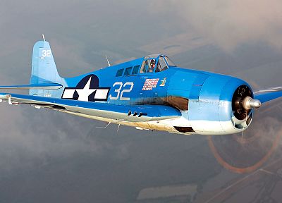самолет, ВВС США, F6F Hellcat - случайные обои для рабочего стола