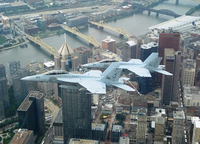 самолет, военный, транспортные средства, F- 18 Hornet, Питтсбург - оригинальные обои рабочего стола