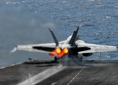самолет, военный, транспортные средства, авианосцы, F- 18 Hornet - случайные обои для рабочего стола