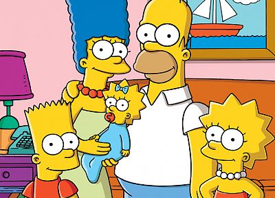 семья, Гомер Симпсон, Симпсоны, Барт Симпсон, Лиза Симпсон, Мардж Симпсон, Мэгги Симпсон, сериалы - обои на рабочий стол