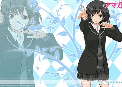 школьная форма, Amagami СС, Nanasaki Ai, аниме девушки - оригинальные обои рабочего стола