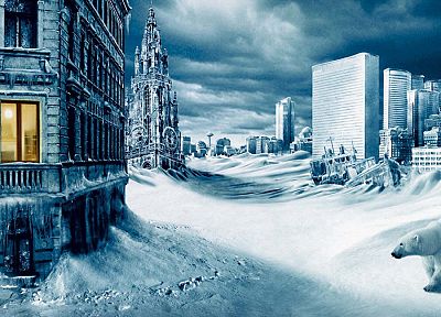 Ледниковый период, Апокалипсис, города, города - обои на рабочий стол