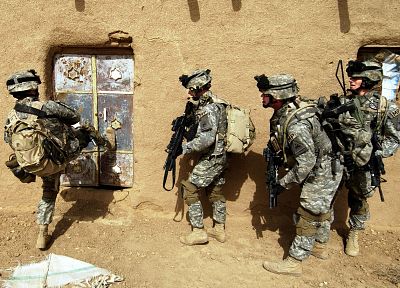солдаты, армия, военный, пустыня, бронированный, боевой, Ирак, Армия США - обои на рабочий стол