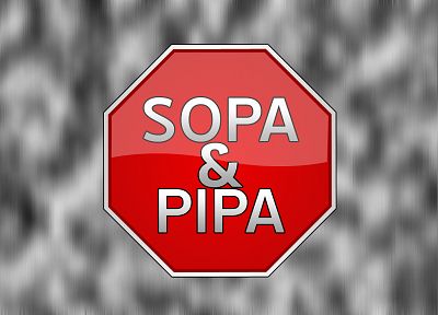 интернет, знаки остановки, SOPA, PIPA - обои на рабочий стол