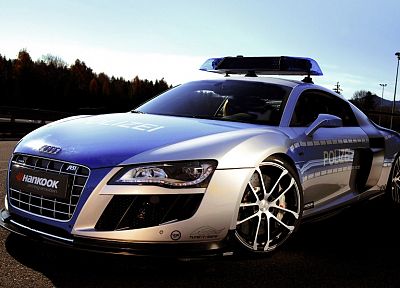 автомобили, полиция, транспортные средства, Audi R8 - обои на рабочий стол