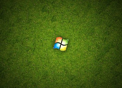 зеленый, абстракции, Windows 7, трава, Microsoft Windows, Cezarislt - случайные обои для рабочего стола