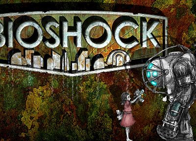 видеоигры, Большой папа, BioShock - оригинальные обои рабочего стола