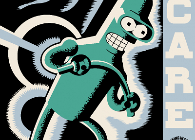 Футурама, Bender, плакаты - случайные обои для рабочего стола