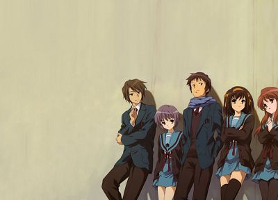 Меланхолия Харухи Судзумии, аниме, аниме парни, аниме девушки - обои на рабочий стол