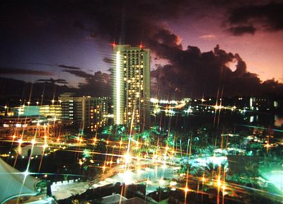 города, ночь, здания, небоскребы - копия обоев рабочего стола