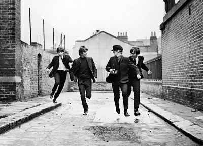 The Beatles, оттенки серого - копия обоев рабочего стола