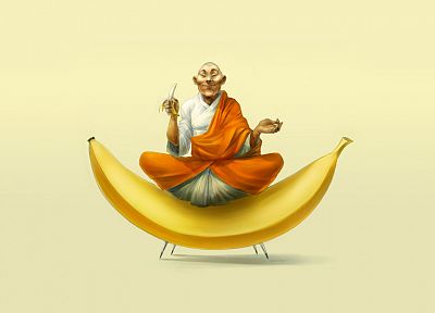 бананы, монах, буддийский - похожие обои для рабочего стола
