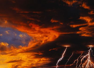 буря, HDR фотографии, молния - случайные обои для рабочего стола