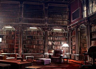 библиотека, книги, интерьер, произведение искусства - похожие обои для рабочего стола