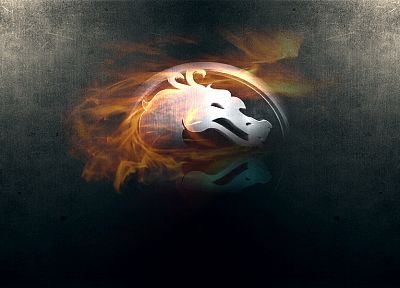огонь, огонь, Mortal Kombat логотип - обои на рабочий стол