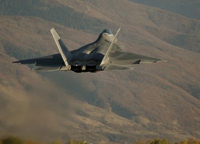 самолет, военный, F-22 Raptor, транспортные средства - копия обоев рабочего стола
