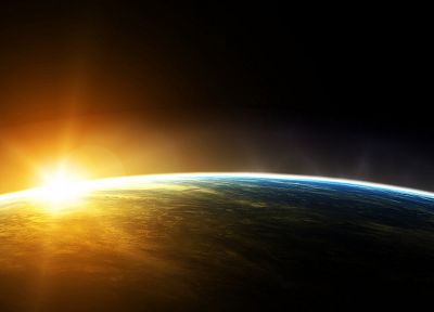 Солнце, космическое пространство, планеты, Земля - оригинальные обои рабочего стола