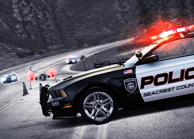 видеоигры, автомобили, полиция, Maserati, транспортные средства, Форд Мустанг, Необходимость Speed ​​Hot Pursuit, компьютерные игры - случайные обои для рабочего стола