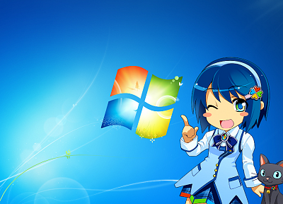 Windows 7, Мадобе Нанами, Microsoft Windows, ОС- загар - копия обоев рабочего стола