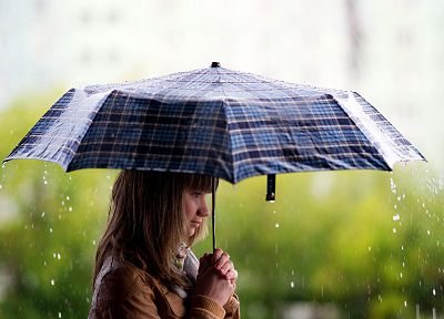 девушки, дождь, подросток, зонтики - случайные обои для рабочего стола