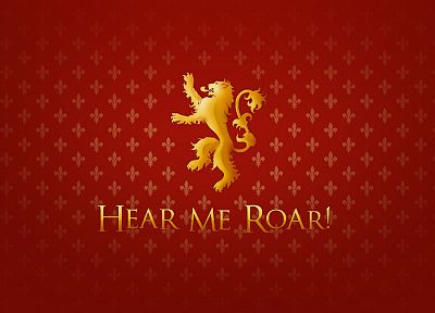 Игра престолов, Песнь Льда и Огня, львы, сериалы, Дом Lannister, Услышь меня рев - копия обоев рабочего стола