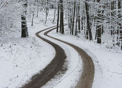 снег, дороги, зимние пейзажи - обои на рабочий стол