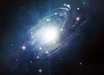 космическое пространство, звезды, галактики, туманности - обои на рабочий стол