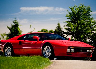 красный цвет, автомобили, Феррари, Pininfarina, вид сбоку, Ferrari 288 GTO, Ferrari GTO - случайные обои для рабочего стола