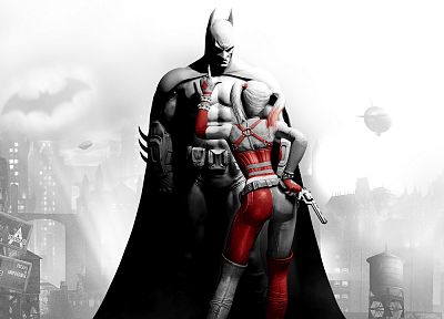 Бэтмен, супергероев, Харли Квинн, Arkham City - обои на рабочий стол