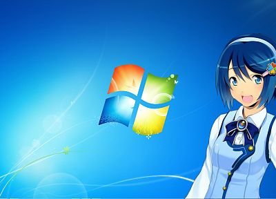 Windows 7, Мадобе Нанами, Microsoft Windows, логотипы, ОС- загар - обои на рабочий стол