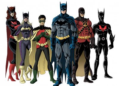 Бэтмен, Робин, DC Comics, Batgirl, Бэтмен будущего, Batwoman, Красный Робин - случайные обои для рабочего стола