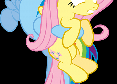 My Little Pony, Флаттершай, пони, Рэйнбоу Дэш, My Little Pony : Дружба Магия - оригинальные обои рабочего стола