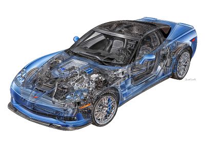 автомобили, X-Ray, Chevrolet Corvette ZR1 - случайные обои для рабочего стола