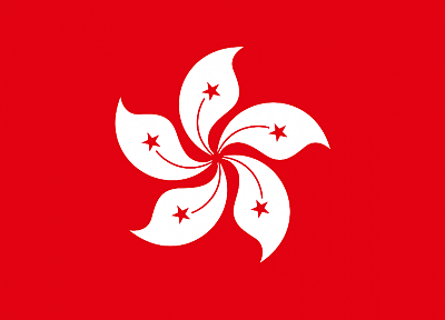 флаги, Гонконг, простой фон - случайные обои для рабочего стола