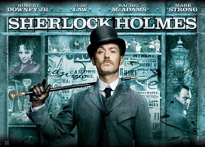 кино, Шерлок Холмс, Джуд Лоу, постеры фильмов, Доктор Ватсон - копия обоев рабочего стола