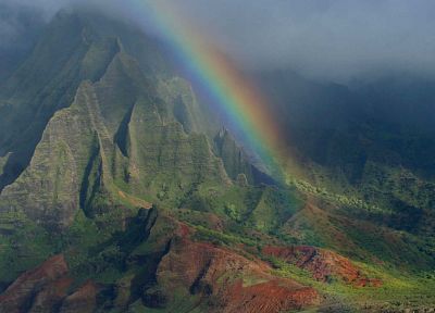 природа, Гавайи, острова, радуга - случайные обои для рабочего стола