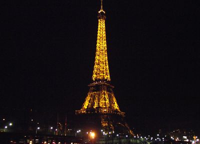 Эйфелева башня, Париж, города, ночь, огни, Франция, Европа - случайные обои для рабочего стола