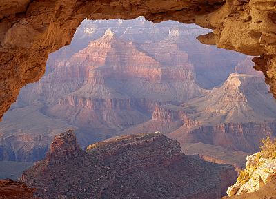 пейзажи, природа, Аризона, Гранд-Каньон, арка, Национальный парк, скальные образования - копия обоев рабочего стола