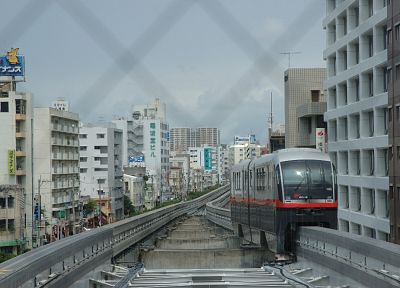 Япония, поезда, Окинава, транспортные средства, города - случайные обои для рабочего стола