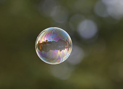 пузыри, глубина резкости, отражения - обои на рабочий стол