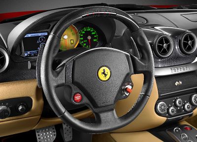 руль, Ferrari 599 GTB Fiorano - случайные обои для рабочего стола