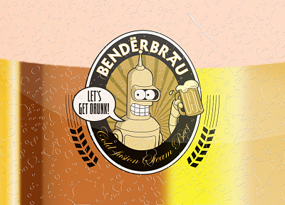 пиво, Футурама, Bender - случайные обои для рабочего стола