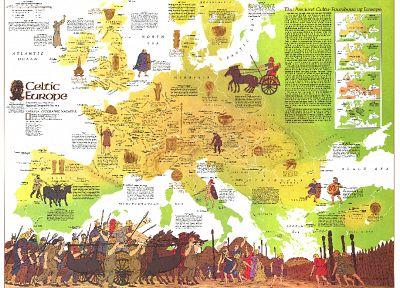 Европа, карты, кельтская - обои на рабочий стол