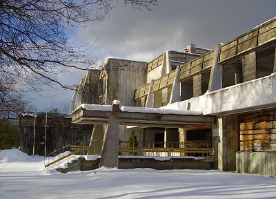 снег, архитектура, здания - обои на рабочий стол