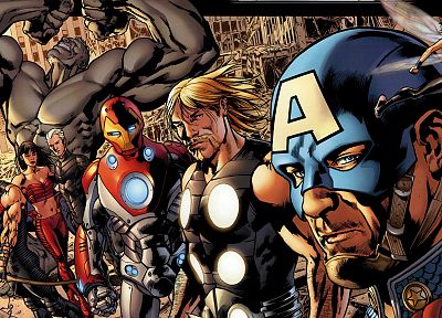 Халк ( комический персонаж ), Железный Человек, комиксы, Тор, Капитан Америка, Марвел комиксы, Hawkeye, Оса, Алая Ведьма, Ultimates - случайные обои для рабочего стола