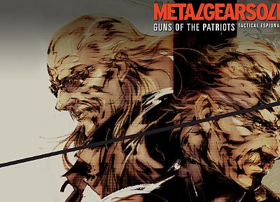 Metal Gear, видеоигры, Metal Gear Solid, старый змея, Револьвер Оцелот, Metal Gear Solid 4 - случайные обои для рабочего стола